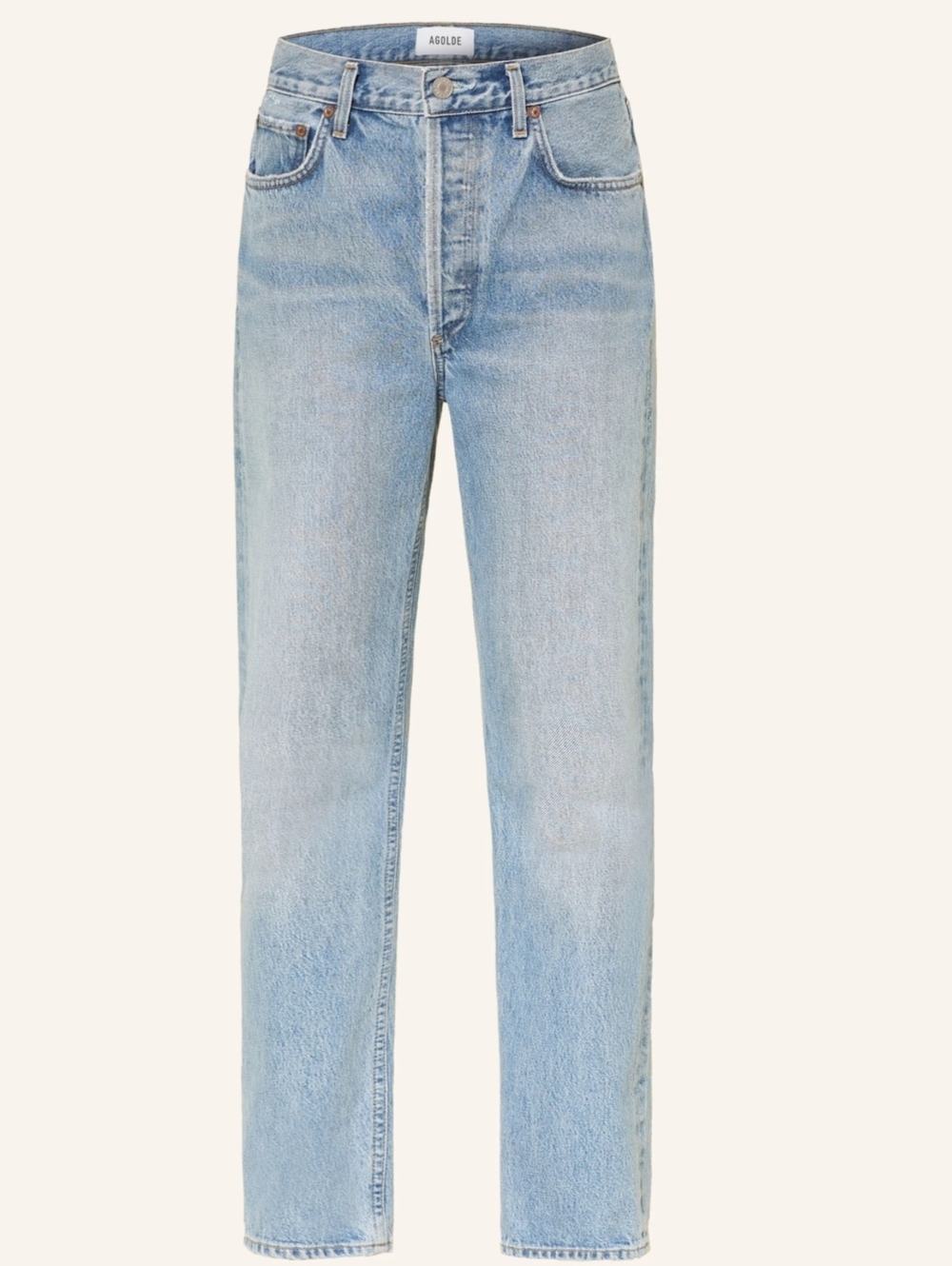 AGOLDE 90s High-Rise  Straight Leg Jeans - Light Blue Wash